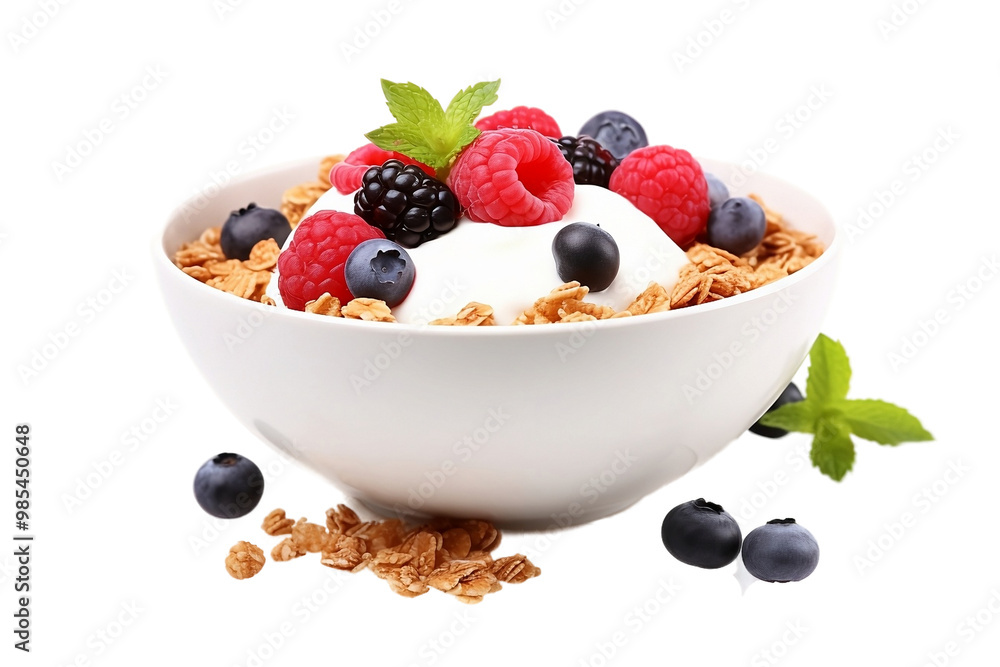 Healthy granola and yogurt dish Healthy granola and yogurt dish