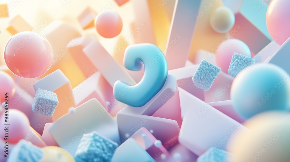 Abstract Colorful Shapes and Textures in Soft Light Abstract Colorful Shapes and Textures in Soft Light