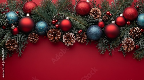 Wallpaper Mural Christmas Ornament Border. Torontodigital.ca