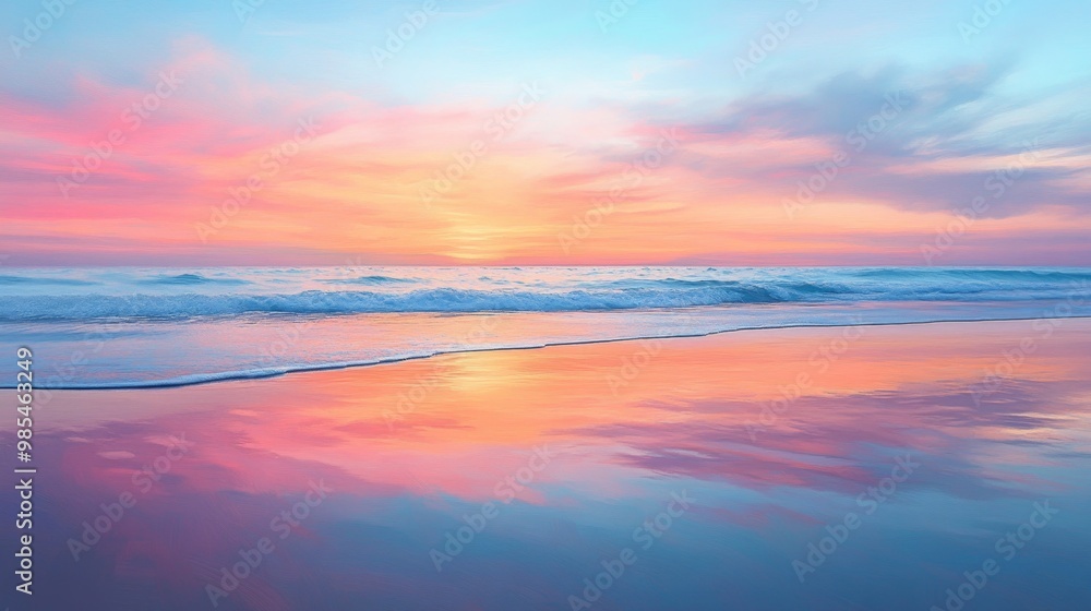 Obraz premium Sunset Ocean Reflection.