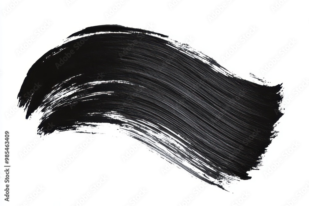 A bold, sweeping brushstroke of black paint on a white background, showcasing artistic expression. A bold, sweeping brushstroke of black paint on a white background, showcasing artistic expression.