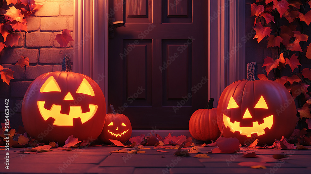 Obraz premium Happy halloween background