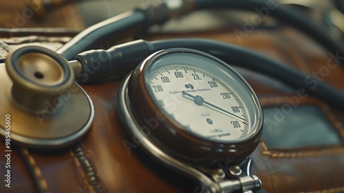 A detailed view of a sphygmomanometer photo