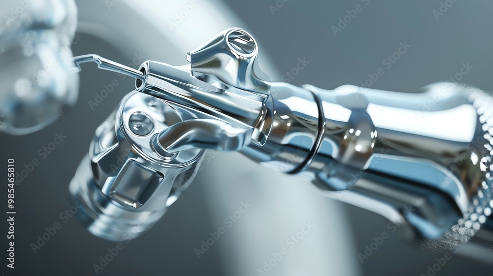 A detailed view of a dental handpiece A detailed view of a dental handpiece