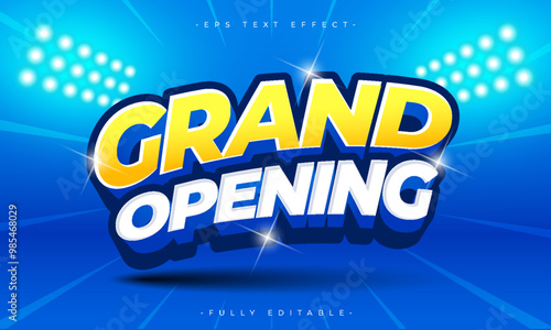 Grand opening text effect template