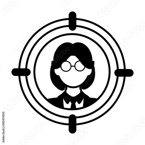 A glyph icon of target customer 
