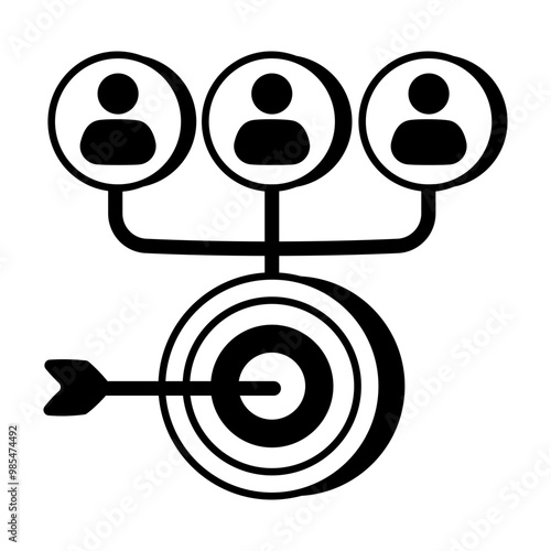 Intended audience icon in glyph style