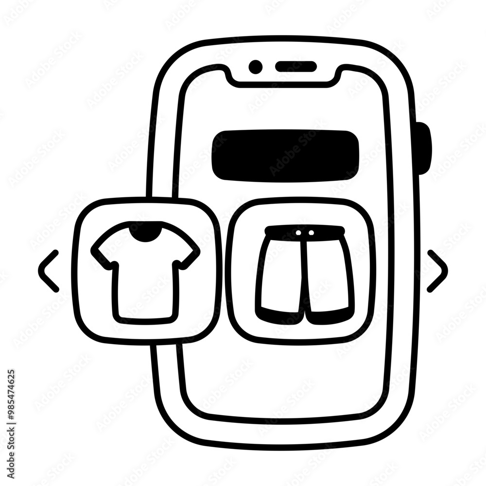 A glyph icon of shopping app A glyph icon of shopping app