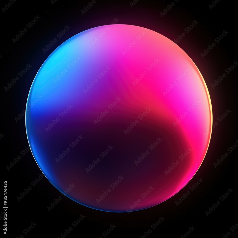 Glowing sphere in blue and pink Glowing sphere in blue and pink