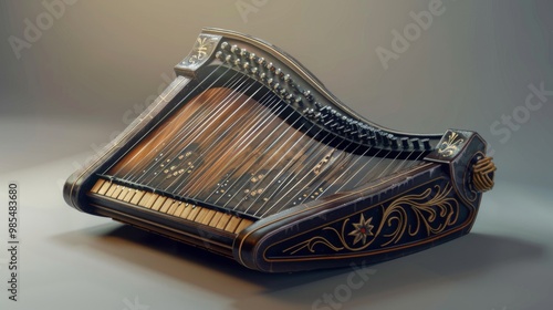 Wallpaper Mural Autoharp on Clean Background Torontodigital.ca