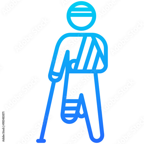 Broken Leg Icon