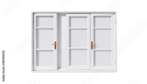 Obraz na płótnie window white background plastic olated white double door plastic frame glasses white window house isolated object new closed 1 door room inside design home pvc glazing close nobody double glazed w salonie