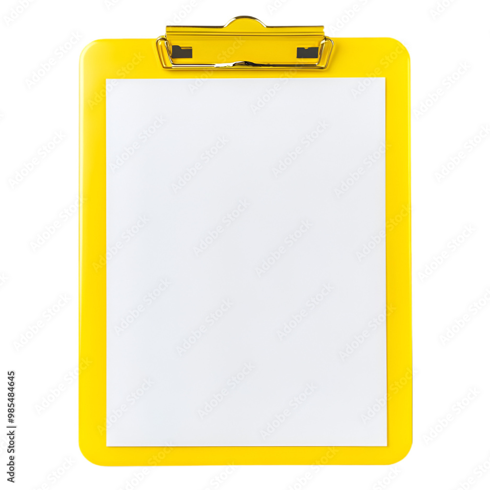 Blank clipboard paper on white and transparent background. PNG cutout. Blank clipboard paper on white and transparent background. PNG cutout.