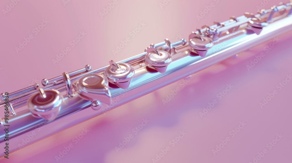 Obraz premium Elegant Flute on Clean Background