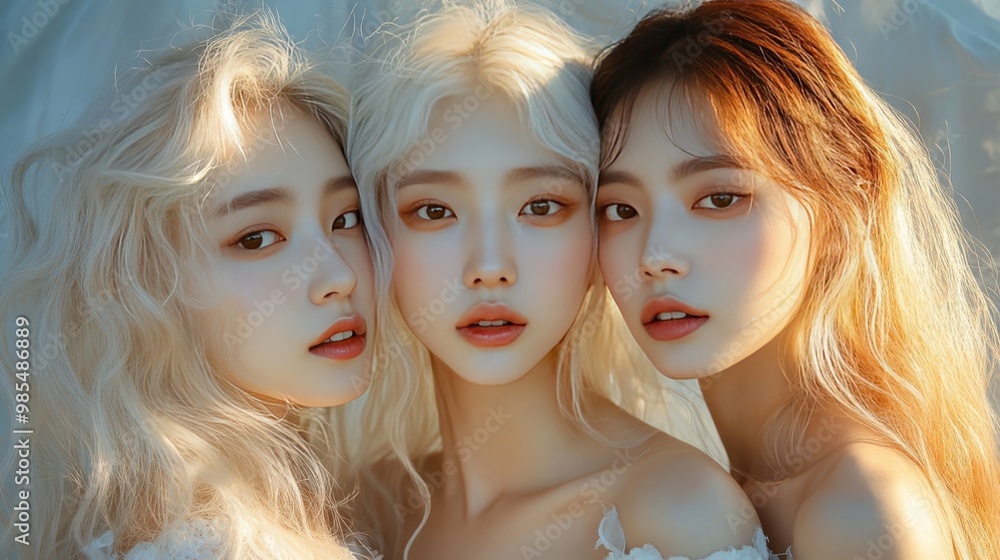 美肌の3人組モデル 美肌の3人組モデル