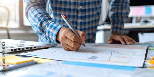 Architect Reviewing Construction Plans