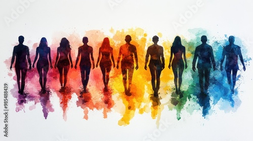 Wallpaper Mural Crowd of people standing together feeling united and strong Torontodigital.ca