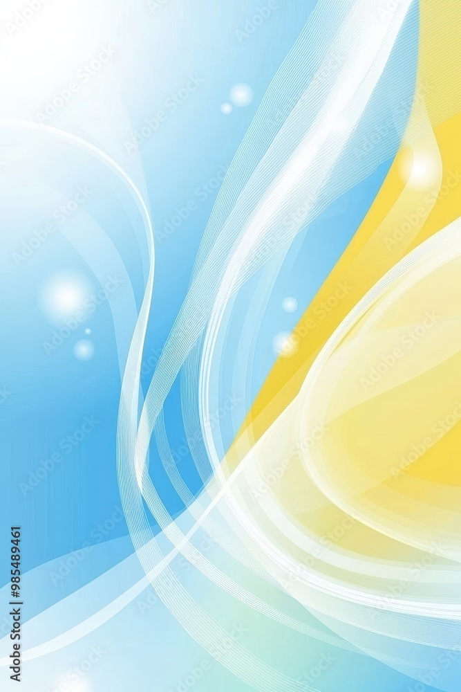 Abstract blue & yellow waves Abstract blue & yellow waves
