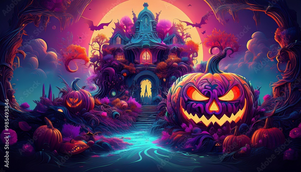 Nervous Pumpkin on Halloween Nervous Pumpkin on Halloween