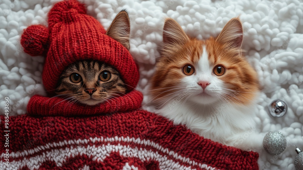 Cute Cats Wearing Winter Clothes Cute Cats Wearing Winter Clothes