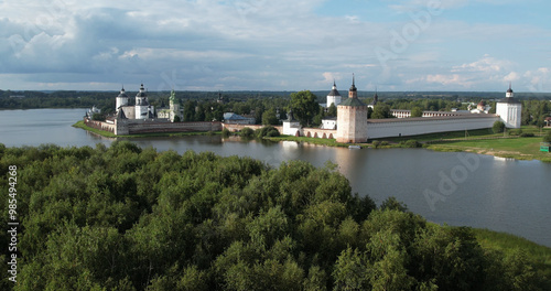 Bird's-eye view of the Kirillo-Belozersky Monastery, founded at the end of the XIV century