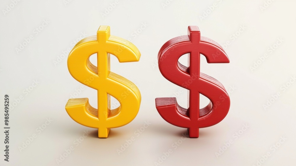 3D rendering of rotating euro and dollar symbols symbolizing foreign currency conversion 3D rendering of rotating euro and dollar symbols symbolizing foreign currency conversion