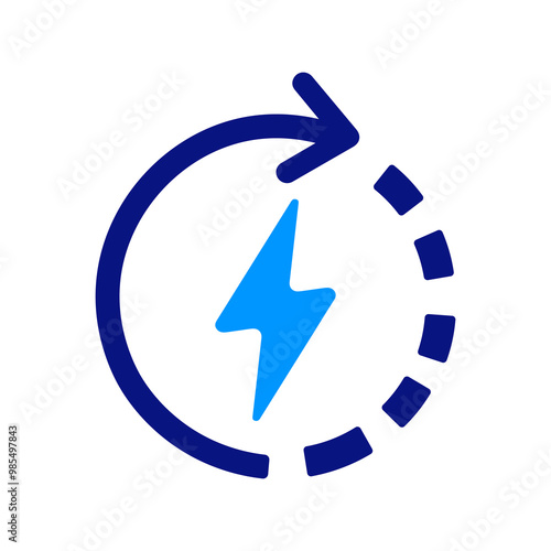 Energy flow, charging symbol, blue, lightning bolt, power connection, renewable power, electricity flow, eco-friendly, voltage symbol, modern design, energy efficiency, clean energy