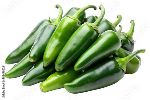 Close-up of fresh green jalapeno peppers