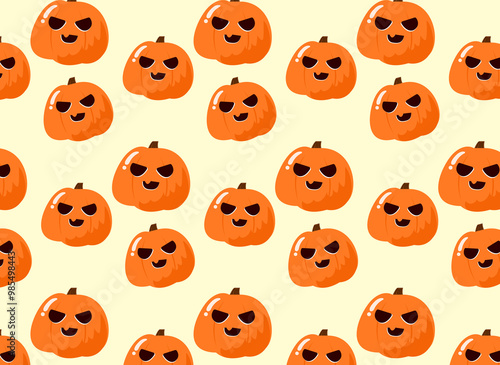 Cute halloween with pattern pumpkins 