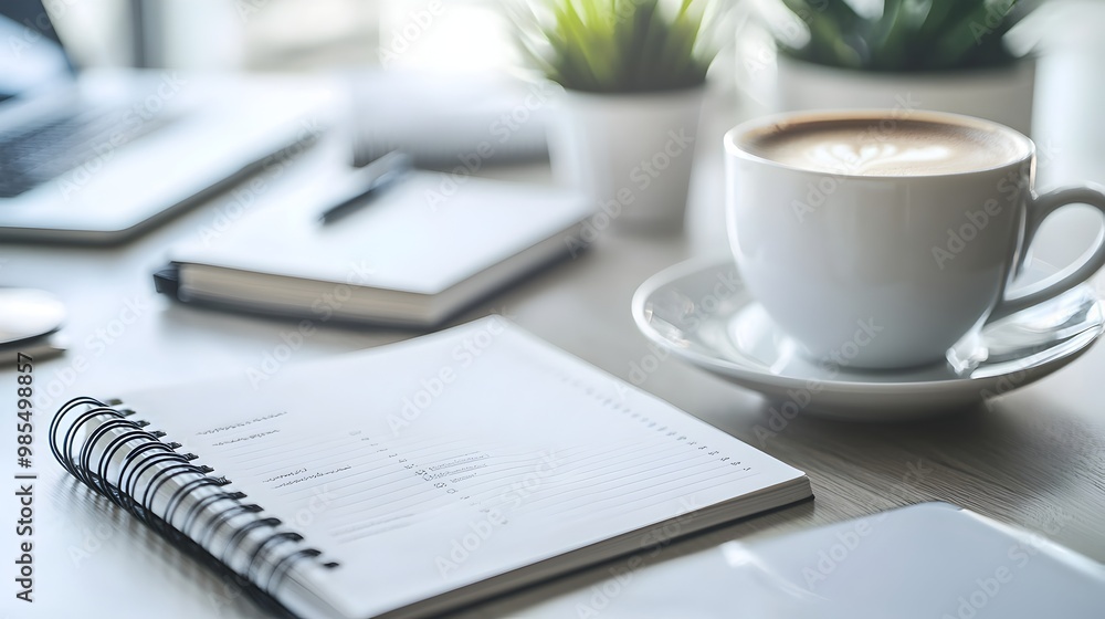 Productivity Tools on a Desk for Business Planning and Time Management Productivity Tools on a Desk for Business Planning and Time Management