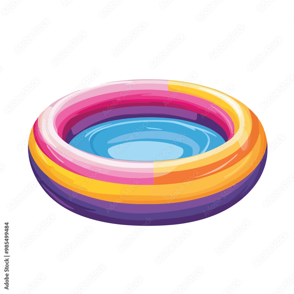 Vector illustration of inflatable pool Vector illustration of inflatable pool