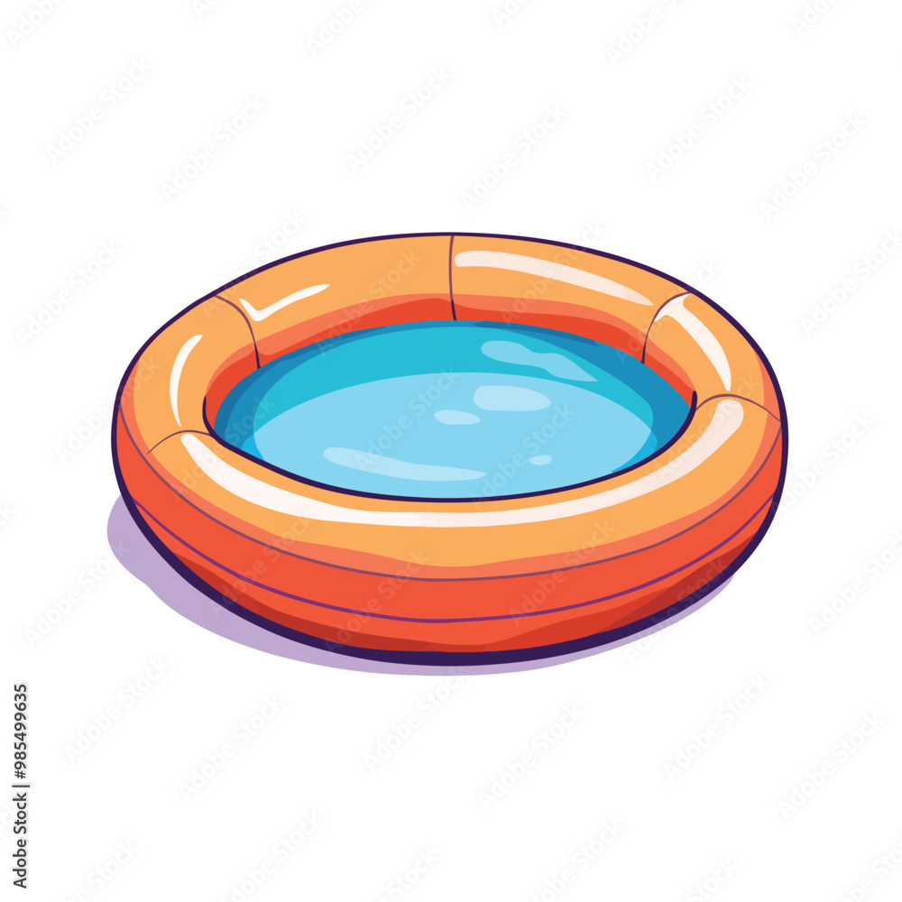 Vector illustration of inflatable pool Vector illustration of inflatable pool