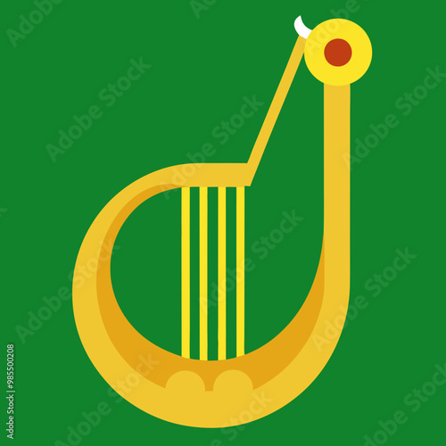 The grip is a curved harp