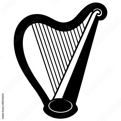 The grip is a curved harp