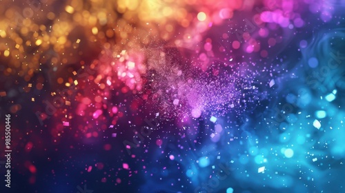 Abstract colorful particle background