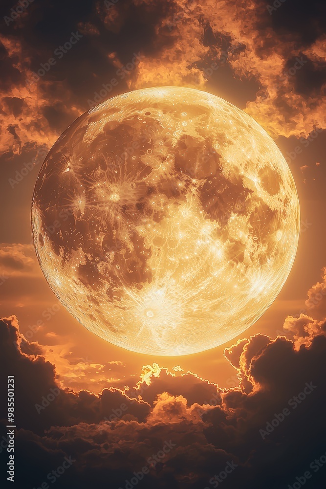 Full moon in the night sky Full moon in the night sky