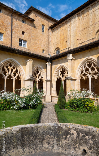 Cadouin Abbey is a former Cistercian abbey in Cadouin in the Dordogne department in the Nouvelle-Aquitaine region. The abbey is located in a valley near the Bois (forest) la Bessède.