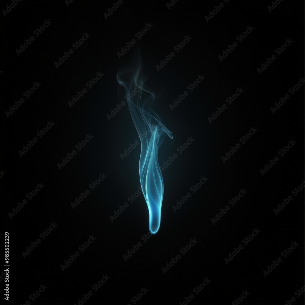 Abstract blue smoke