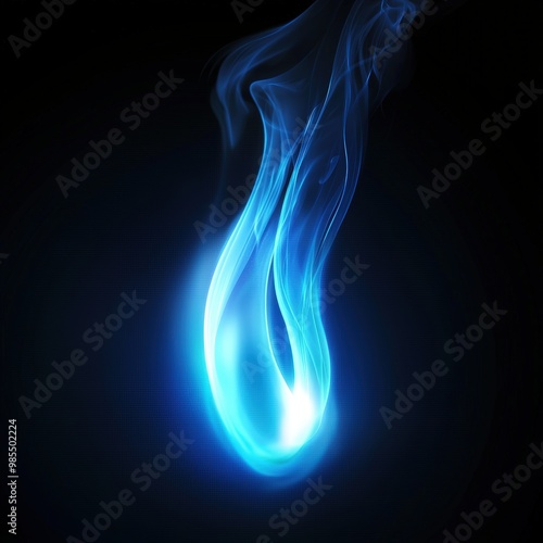 Abstract blue flame