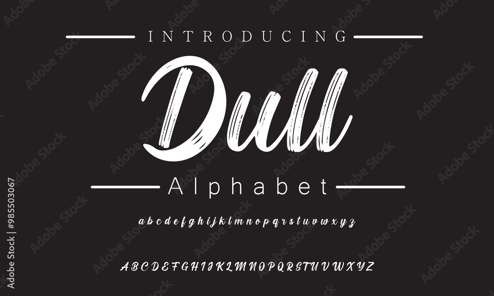Obraz premium Gorgeous Brush Font for Beautiful Branding and Inviting Designs | Perfect for Creative Projects and Unique Invitations
