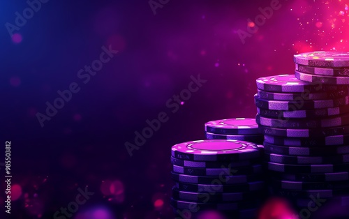 Creative banner for Non GAME STOP Casino, dark purple background, bold GAME STOP text on the left, minimalist design with gaming elements, wellfitted text and visuals photo