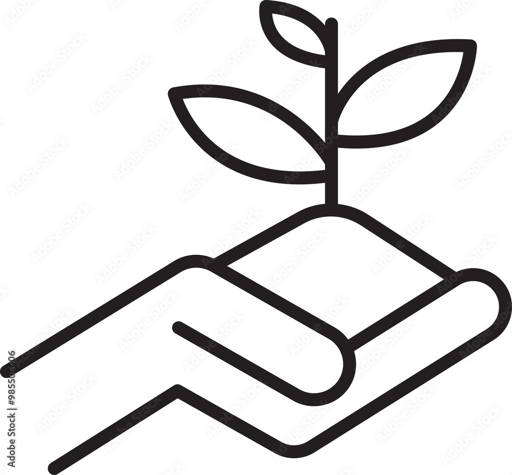 Hand Holding Plant Icon
Hand Holding Plant Icon