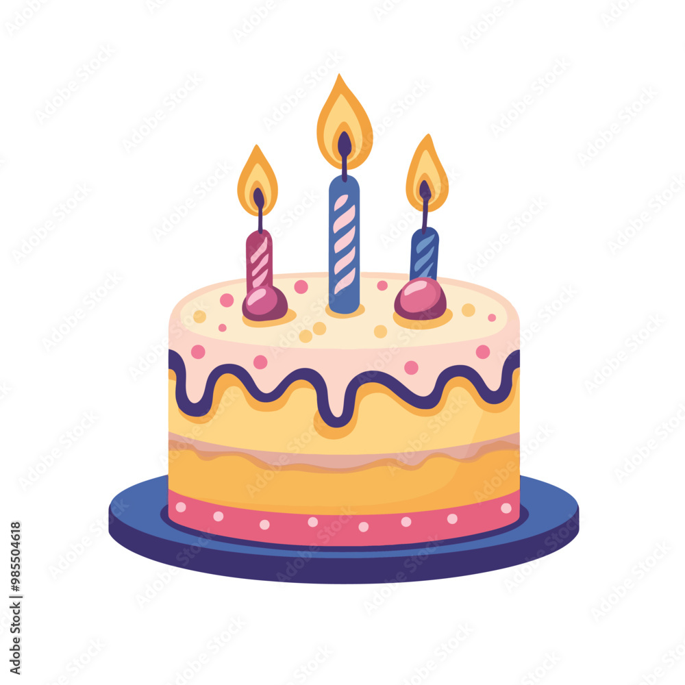 Birthday cake vector isolated illustration Birthday cake vector isolated illustration