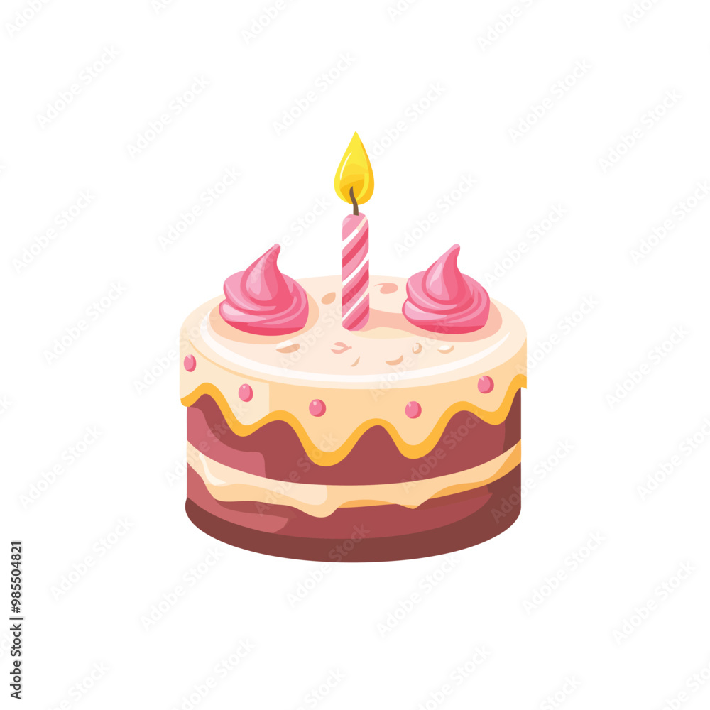 Birthday cake vector isolated illustration Birthday cake vector isolated illustration