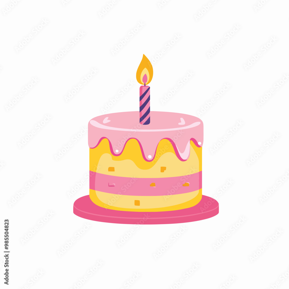Birthday cake vector isolated illustration Birthday cake vector isolated illustration