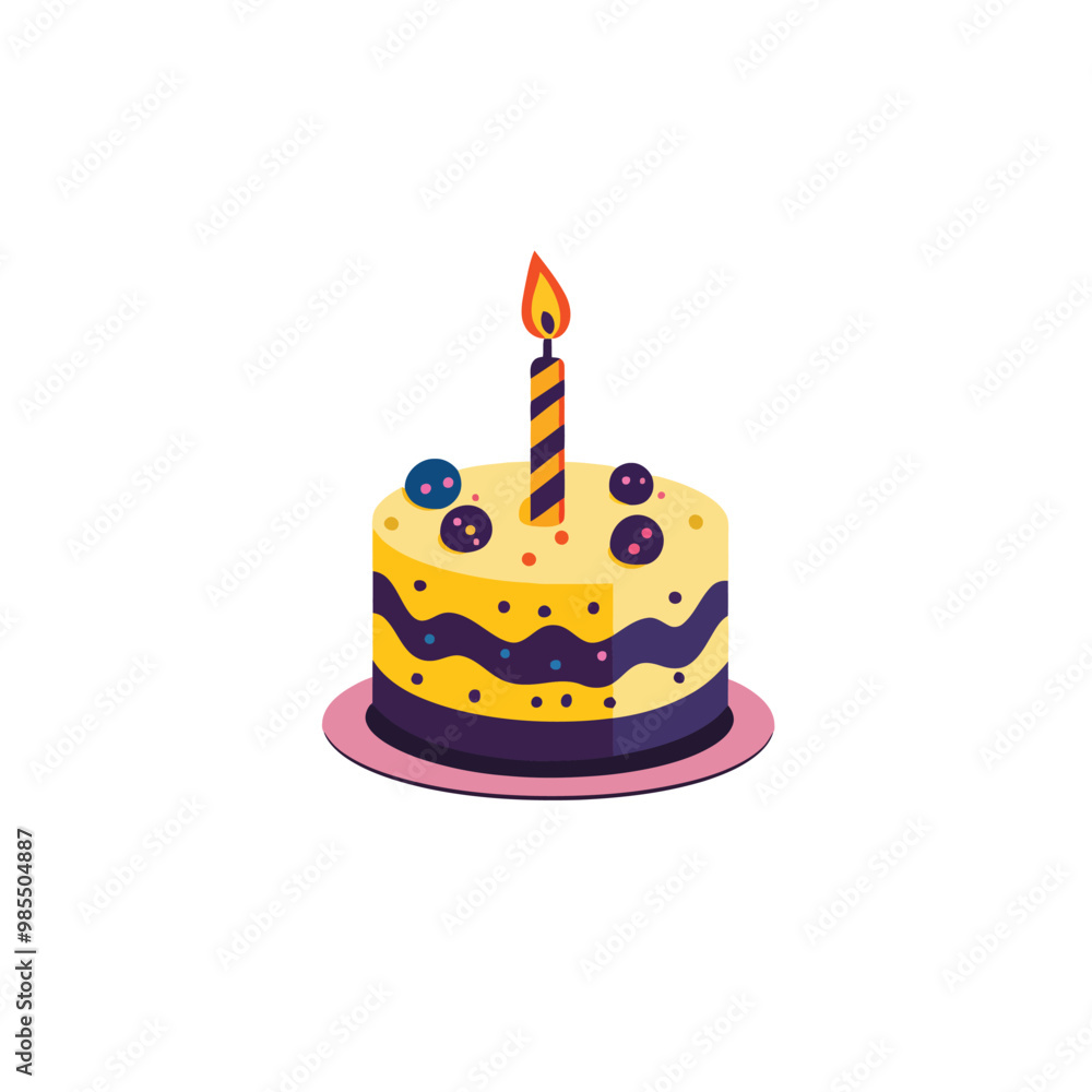 Birthday cake vector isolated illustration Birthday cake vector isolated illustration