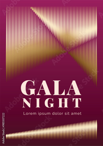 The elegant invitation card for the gala night exudes sophistication and glamour, featuring a luxurious design with embossed details and refined elements. It invites VIP guests to a black-tie event