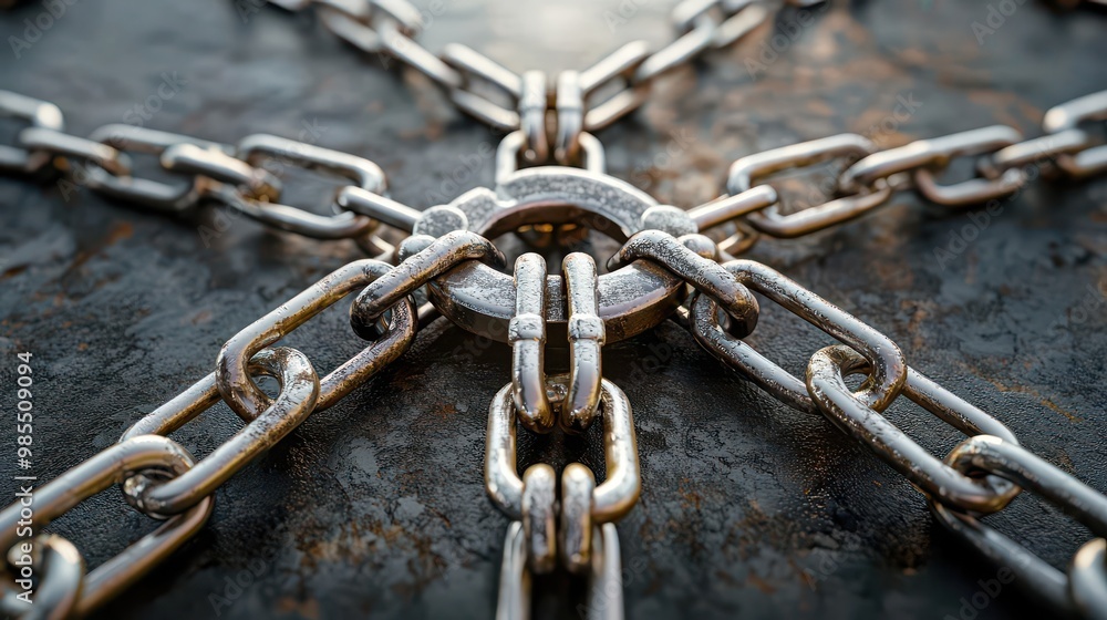 Locked trade agreements surrounded by chains, representing economic protectionism and restrictions on exports. Locked trade agreements surrounded by chains, representing economic protectionism and restrictions on exports.