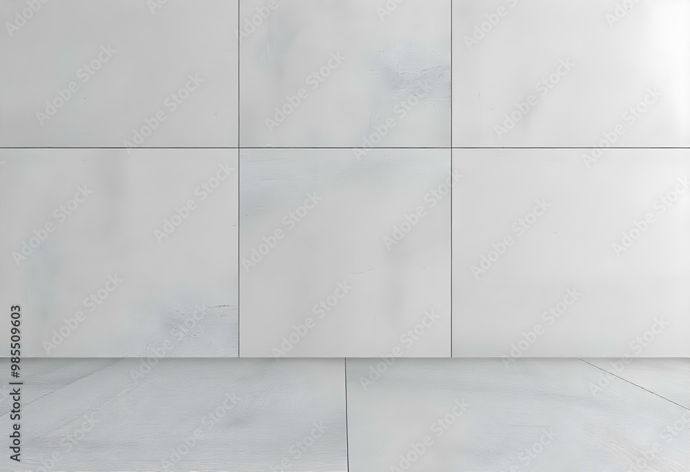 Minimalist white tile wall with subtle shadows Minimalist white tile wall with subtle shadows