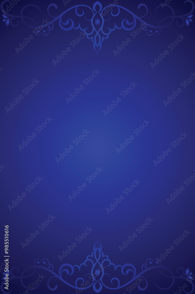 Elegant Blue Ornamental Design for Luxury Projects Elegant Blue Ornamental Design for Luxury Projects